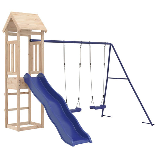 Outdoor Playset | Blue, Pine | Solid Pine Wood, Polypropylene | Large Outdoor Playset | Blue, Pine | Solid Pine Wood, Polypropylene | Large
