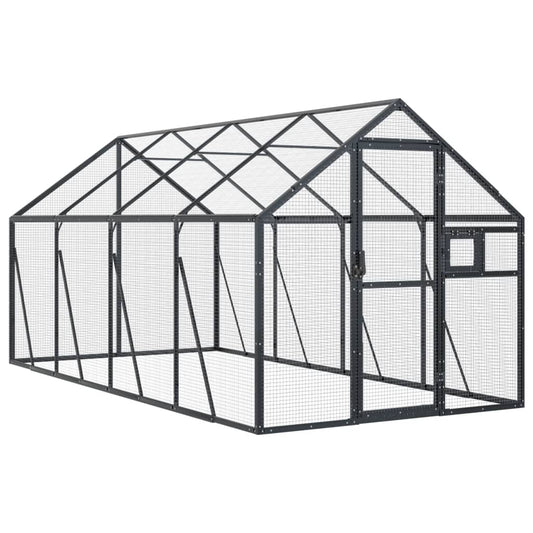 Aviary Anthracite 1.79x4x1.85 m Aluminium Aviary Anthracite 1.79x4x1.85 m Aluminium