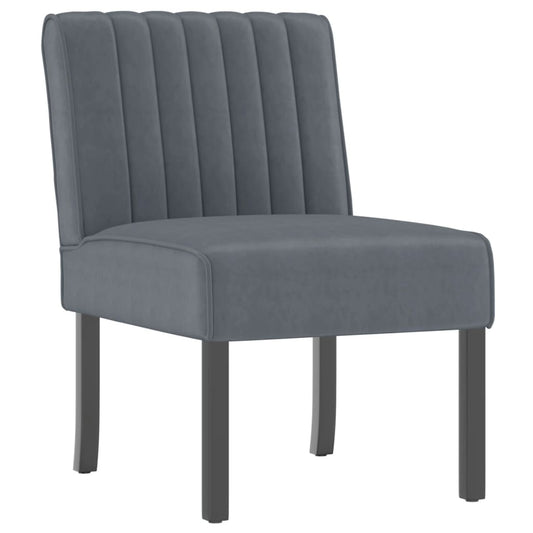 Slipper Chair Dark Grey Velvet Slipper Chair Dark Grey Velvet