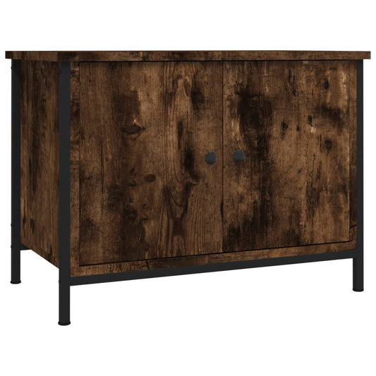 TV Cabinet with Doors Smoked Oak 60x35x45 cm Engineered Wood TV Cabinet with Doors Smoked Oak 60x35x45 cm Engineered Wood