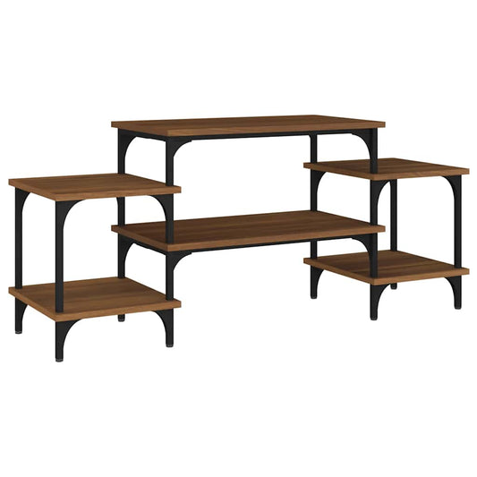 TV Cabinet Brown Oak 117x35x52 cm Engineered Wood TV Cabinet Brown Oak 117x35x52 cm Engineered Wood