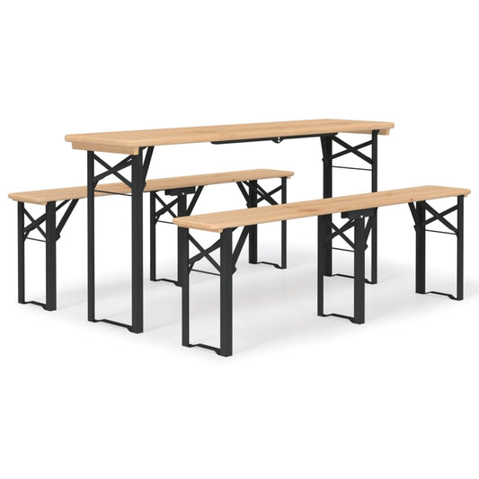 Beer Table Set | Dark Green, Natural Wood | Chinese Fir Wood, Metal Beer Table Set | Dark Green, Natural Wood | Chinese Fir Wood, Metal