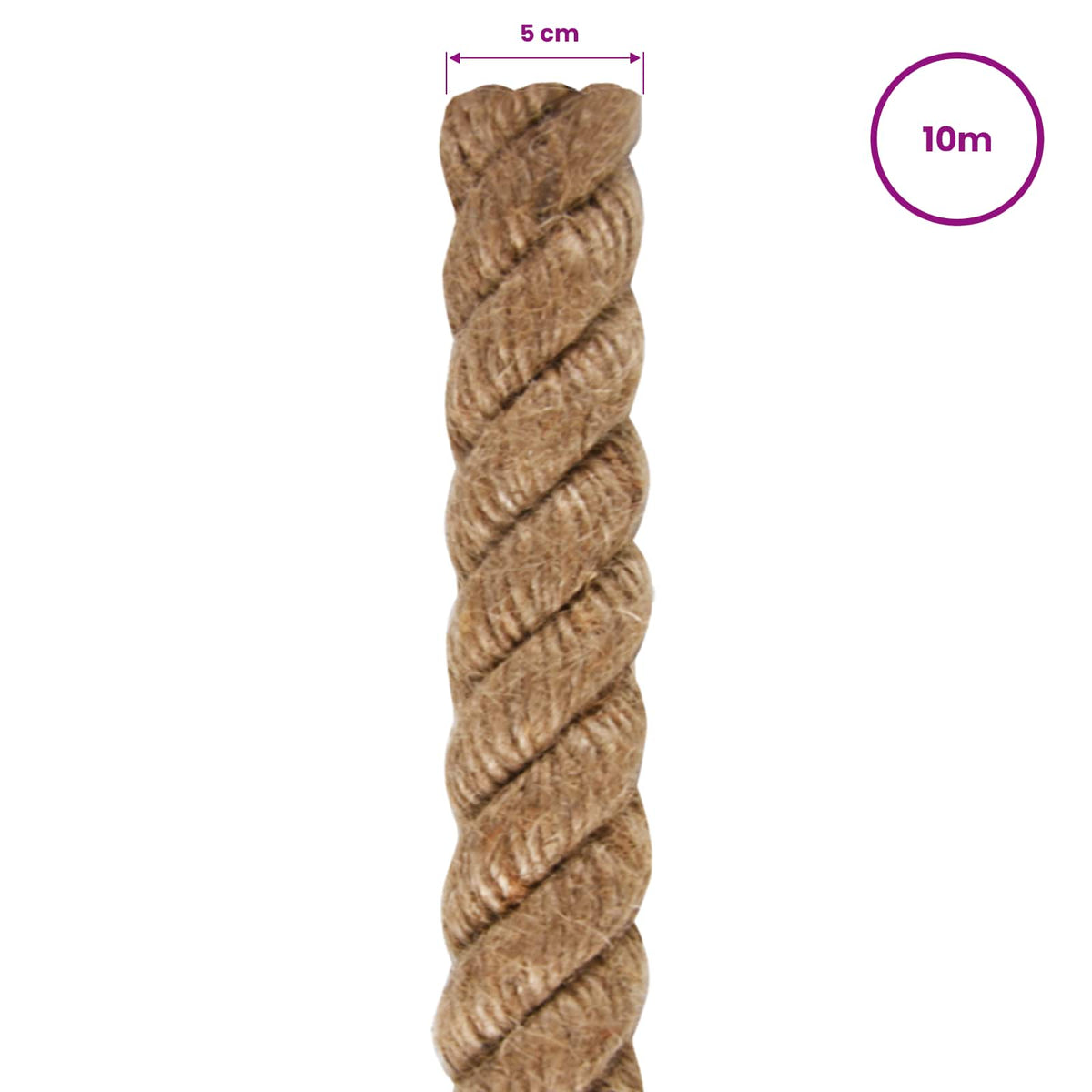 Jute Rope 10 m Long 50 mm Thick