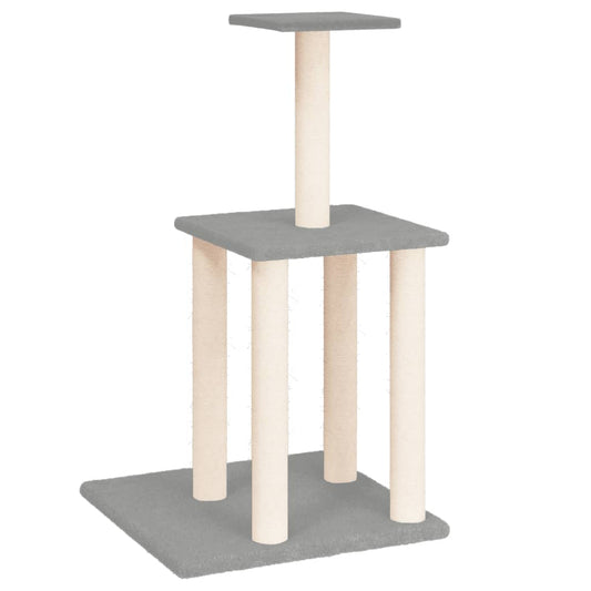 Cat Tree with Sisal Scratching Posts Light Grey 85.5 cm Cat Tree with Sisal Scratching Posts Light Grey 85.5 cm