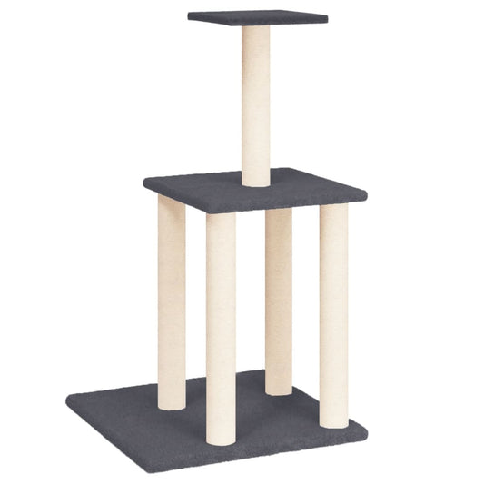 Cat Tree with Sisal Scratching Posts Dark Grey 85.5 cm Cat Tree with Sisal Scratching Posts Dark Grey 85.5 cm