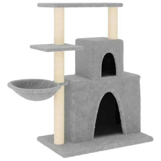 Cat Tree with Sisal Scratching Posts Light Grey 83 cm Cat Tree with Sisal Scratching Posts Light Grey 83 cm