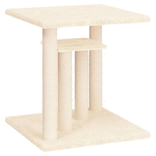 Cat Scratching Posts with Platforms Cream 50 cm Cat Scratching Posts with Platforms Cream 50 cm