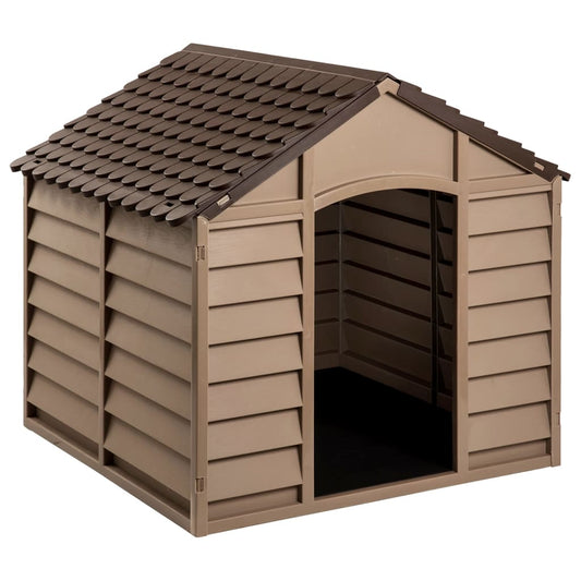 Dog House Brown 86x84x82 cm Polypropylene Dog House Brown 86x84x82 cm Polypropylene