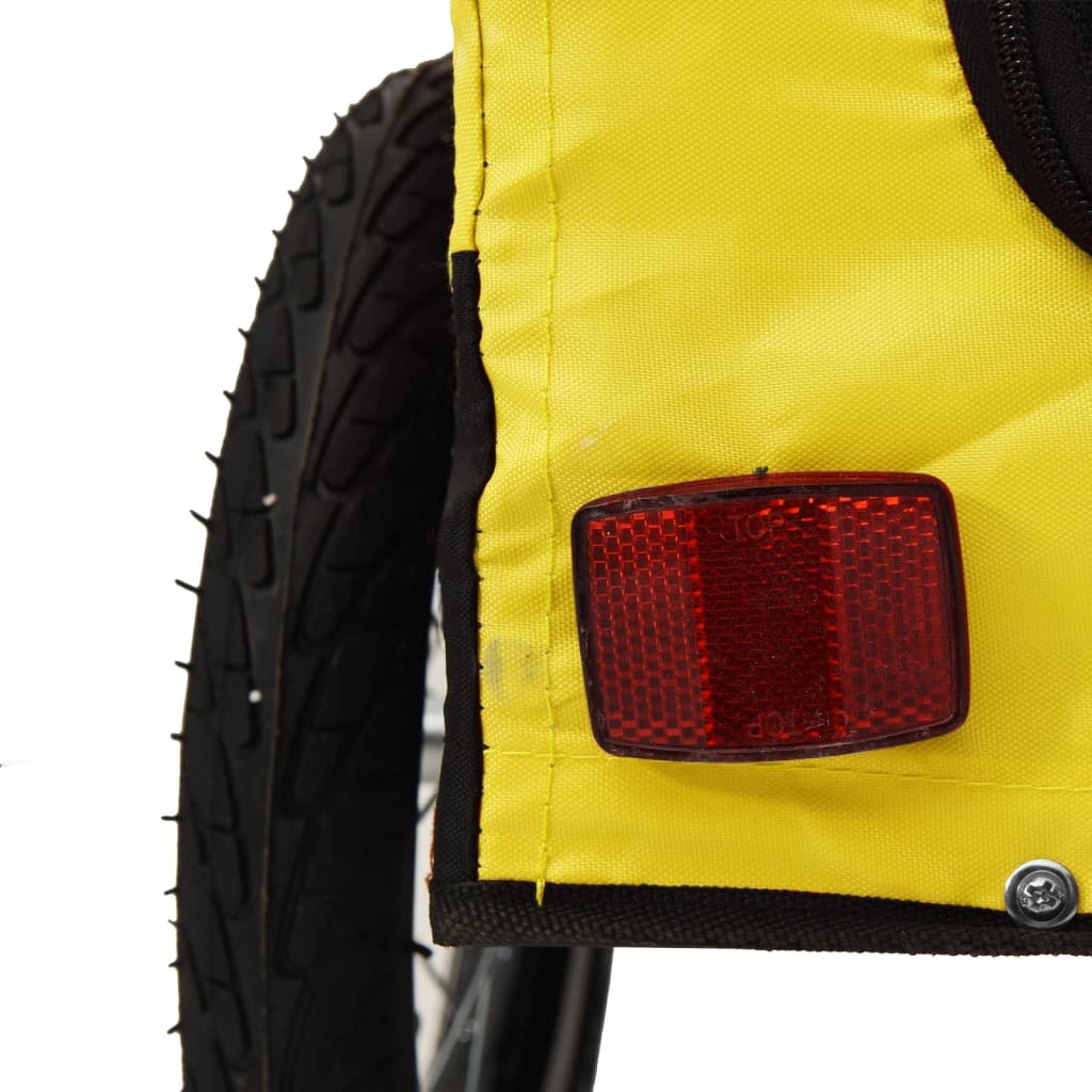 Pet Bike Trailer Yellow and Black Oxford Fabric&Iron
