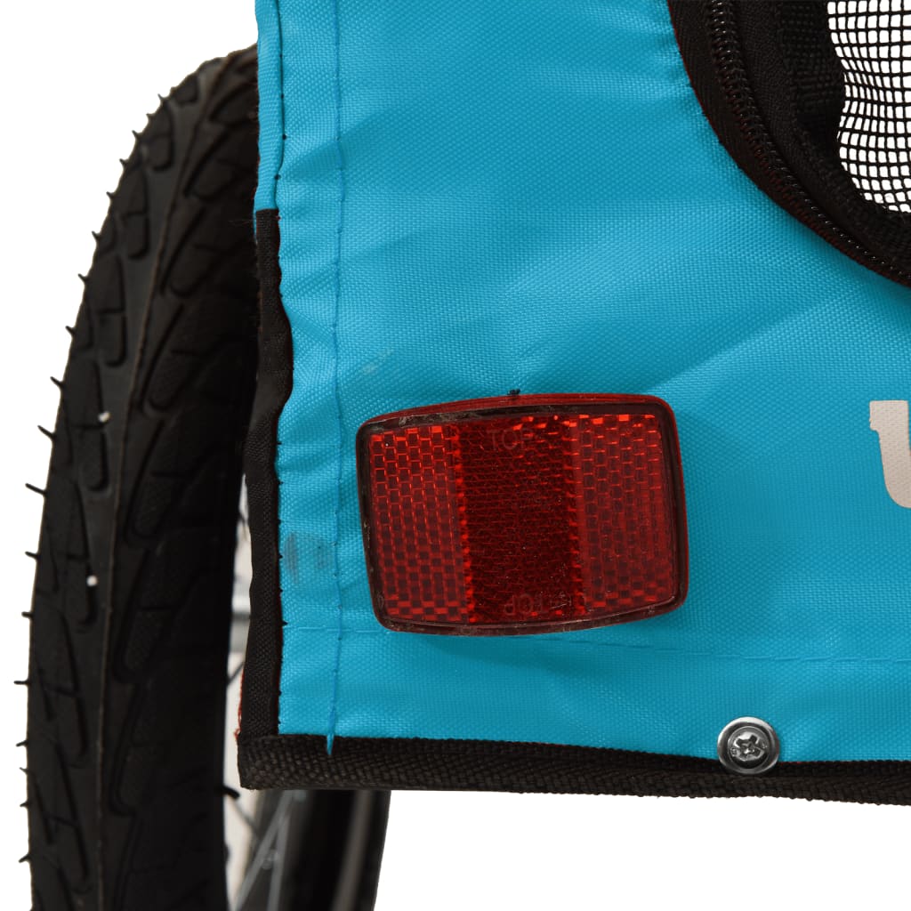 Pet Bike Trailer | Blue and Black | Iron, Oxford fabric, PVC