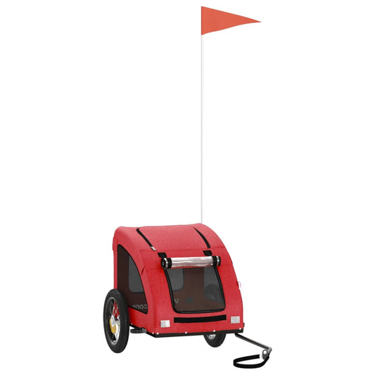 Pet Bike Trailer Red Oxford Fabric and Iron Pet Bike Trailer Red Oxford Fabric and Iron
