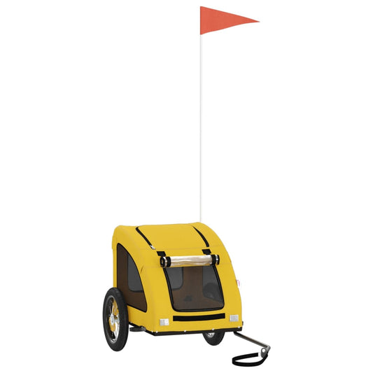 Pet Bike Trailer Yellow Oxford Fabric and Iron Pet Bike Trailer Yellow Oxford Fabric and Iron