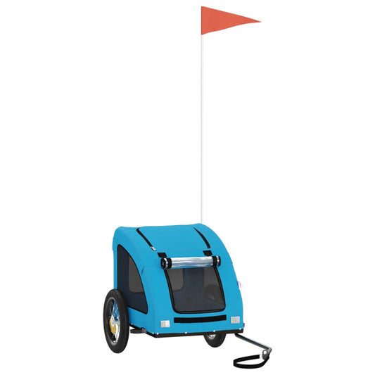 Pet Bike Trailer Blue Oxford Fabric and Iron Pet Bike Trailer Blue Oxford Fabric and Iron