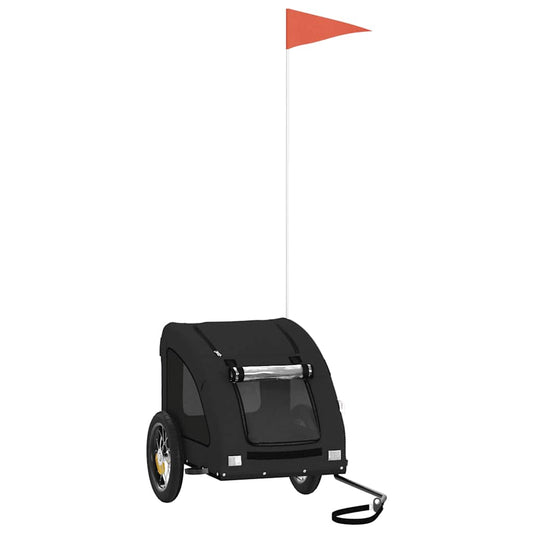 Pet Bike Trailer Black Oxford Fabric and Iron Pet Bike Trailer Black Oxford Fabric and Iron