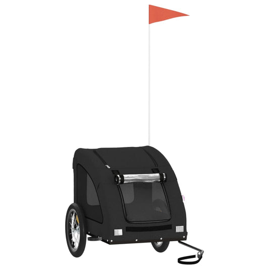 Pet Bike Trailer Black Oxford Fabric and Iron Pet Bike Trailer Black Oxford Fabric and Iron
