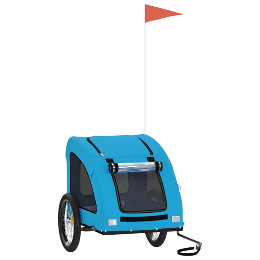 Pet Bike Trailer Blue Oxford Fabric and Iron Pet Bike Trailer Blue Oxford Fabric and Iron