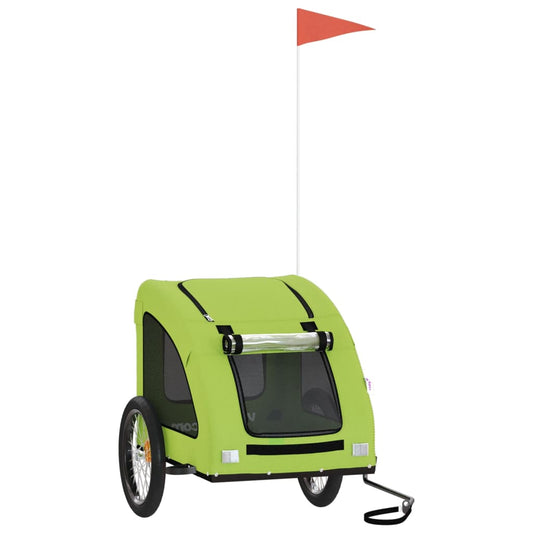 Pet Bike Trailer Green Oxford Fabric and Iron Pet Bike Trailer Green Oxford Fabric and Iron