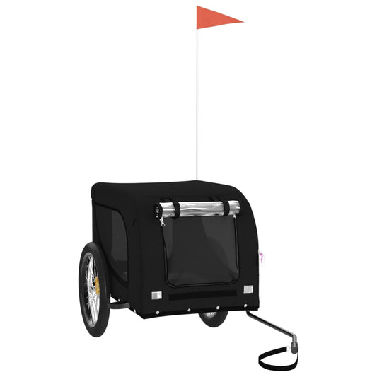 Pet Bike Trailer Black Oxford Fabric and Iron Pet Bike Trailer Black Oxford Fabric and Iron