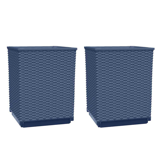 Planters 2 pcs Blue Grey 30x30x37 cm Polypropylene Planters 2 pcs Blue Grey 30x30x37 cm Polypropylene
