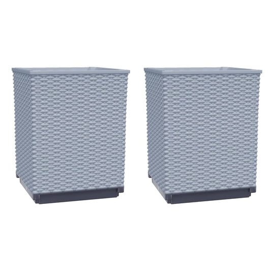 Planters 2 pcs Light Grey 30x30x37 cm Polypropylene Planters 2 pcs Light Grey 30x30x37 cm Polypropylene