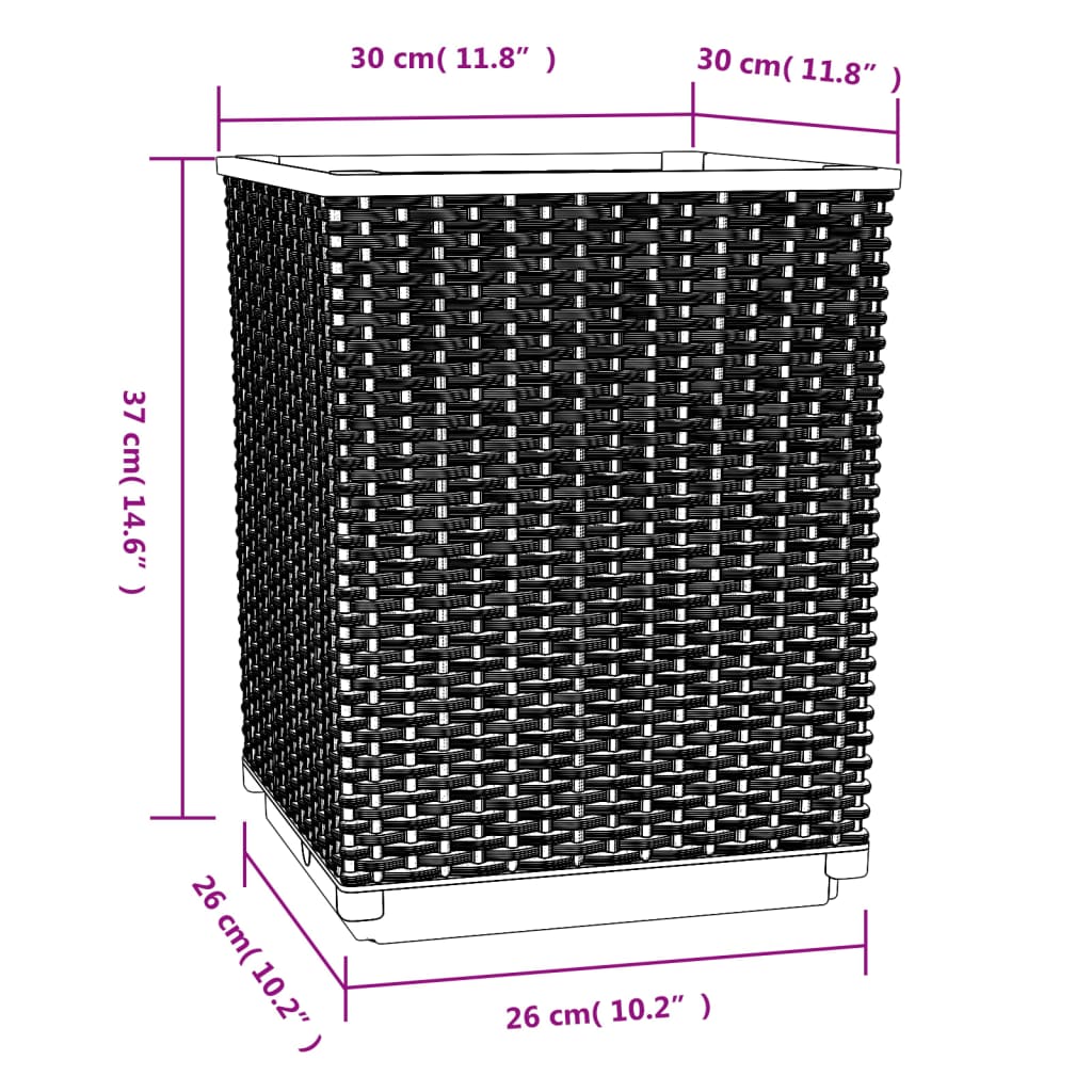 Planters 2 pcs White 30x30x37 cm Polypropylene