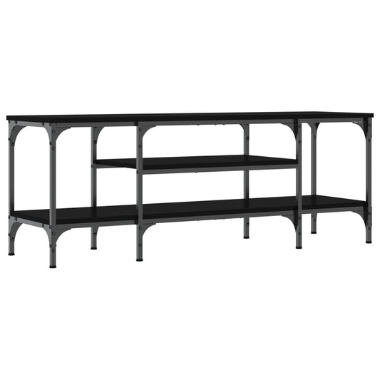 TV Cabinet Black 121x35x45 cm Engineered Wood&Iron TV Cabinet Black 121x35x45 cm Engineered Wood&Iron