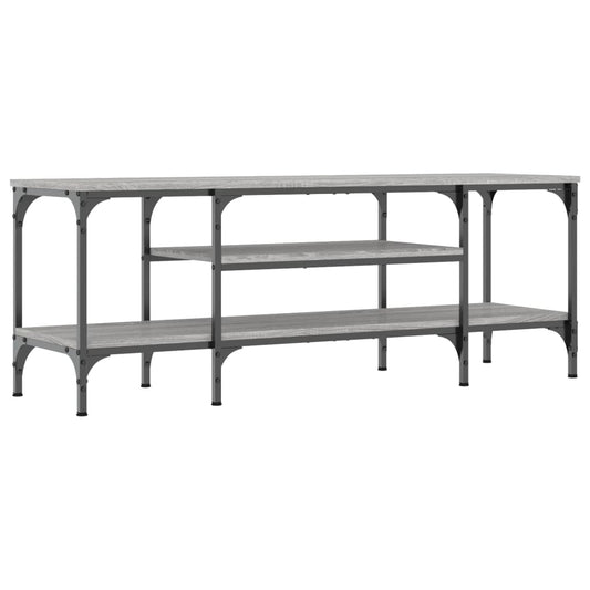 TV Cabinet Grey Sonoma 121x35x45 cm Engineered Wood&Iron TV Cabinet Grey Sonoma 121x35x45 cm Engineered Wood&Iron