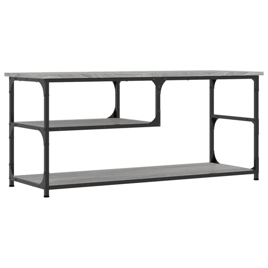 TV Cabinet Grey Sonoma 103x38x46.5 cm Engineered Wood and Steel TV Cabinet Grey Sonoma 103x38x46.5 cm Engineered Wood and Steel