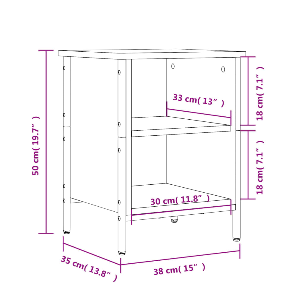 Shoe Cabinet Brown Oak 2 compartments for shoes