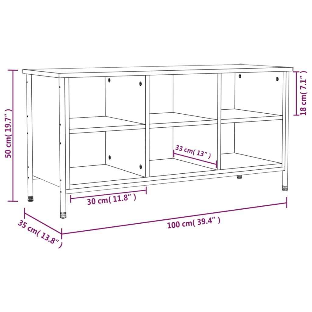 Shoe Cabinet Grey Sonoma Holds up to 6 pairs of shoes