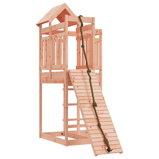 Playhouse with Climbing Wall Solid Wood Douglas Playhouse with Climbing Wall Solid Wood Douglas