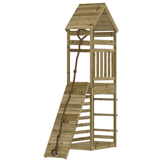 Playhouse with Climbing Wall Impregnated Wood Pine Playhouse with Climbing Wall Impregnated Wood Pine