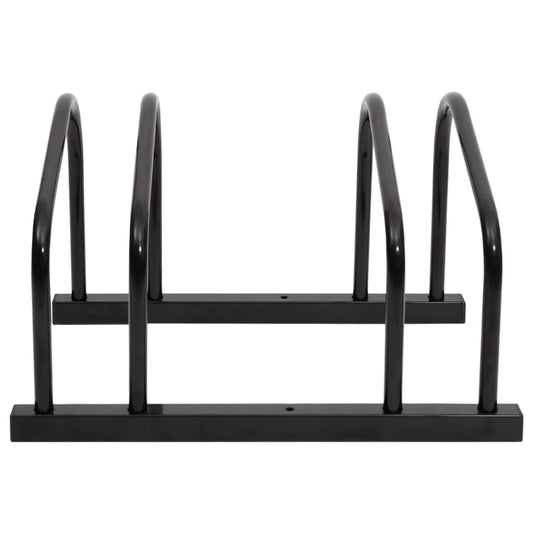 Bike Rack for 2 Bikes Black Steel Bike Rack for 2 Bikes Black Steel