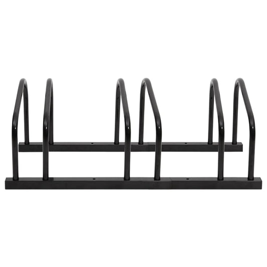 Bike Rack for 3 Bikes Black Steel Bike Rack for 3 Bikes Black Steel