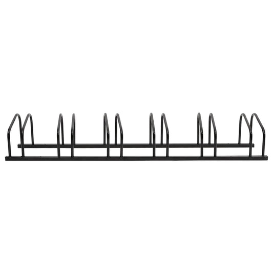 Bike Rack for 6 Bikes Black Steel Bike Rack for 6 Bikes Black Steel