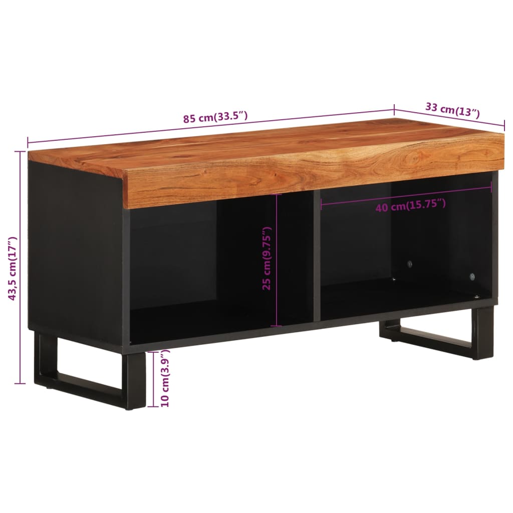TV Cabinet 85x33x43,5 cm Solid Wood Acacia
