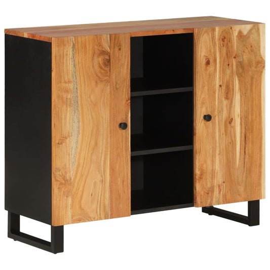 Sideboard with 2 Doors 90x33x75 cm Solid Wood Acacia Sideboard with 2 Doors 90x33x75 cm Solid Wood Acacia