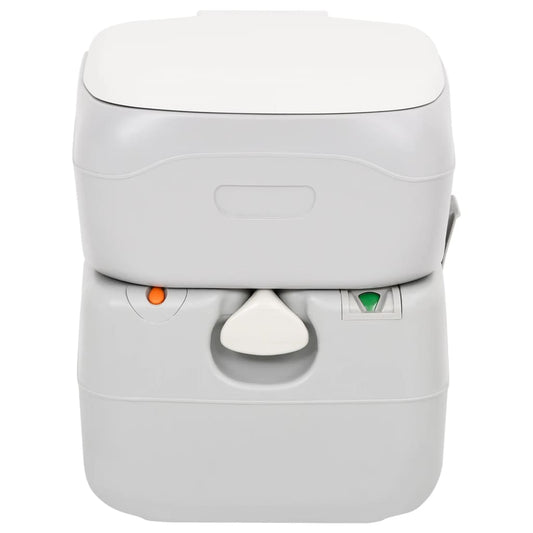 Portable Camping Toilet Grey and White 22+12 L HDPE Portable Camping Toilet Grey and White 22+12 L HDPE