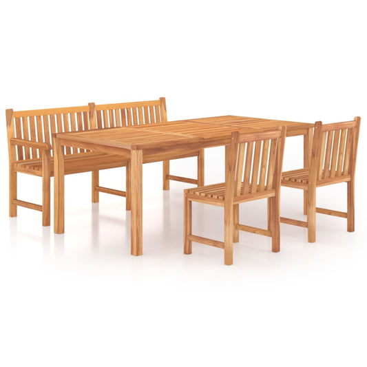 4 Piece Garden Dining Set Solid Wood Teak 4 Piece Garden Dining Set Solid Wood Teak