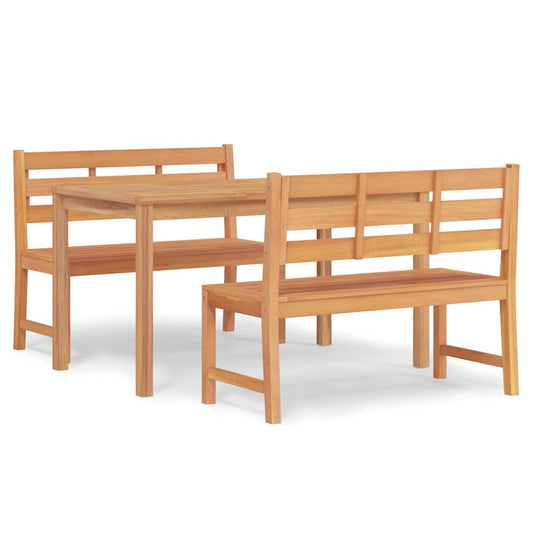 3 Piece Garden Dining Set Solid Wood Teak 3 Piece Garden Dining Set Solid Wood Teak