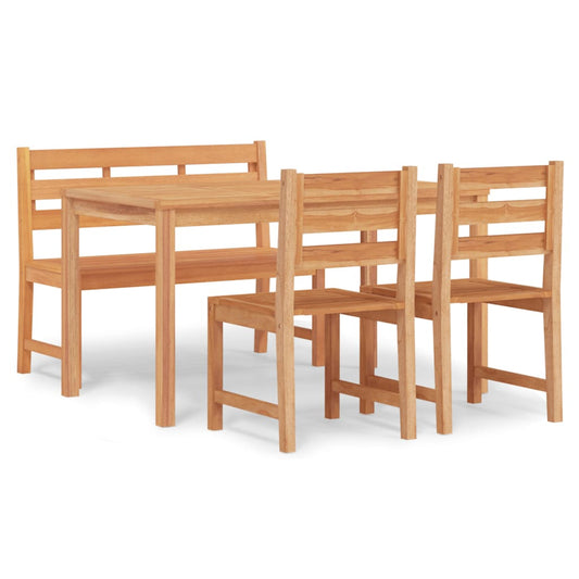 4 Piece Garden Dining Set Solid Wood Teak 4 Piece Garden Dining Set Solid Wood Teak