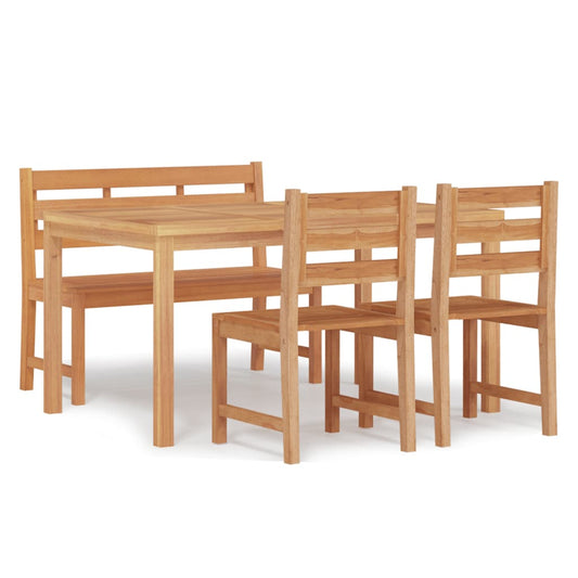4 Piece Garden Dining Set Solid Wood Teak 4 Piece Garden Dining Set Solid Wood Teak