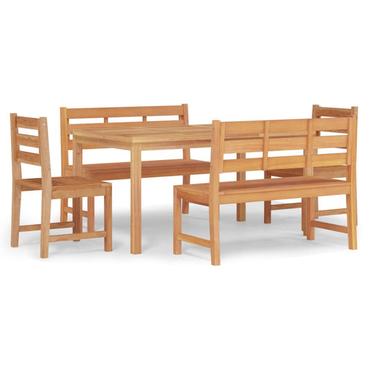 5 Piece Garden Dining Set Solid Wood Teak 5 Piece Garden Dining Set Solid Wood Teak