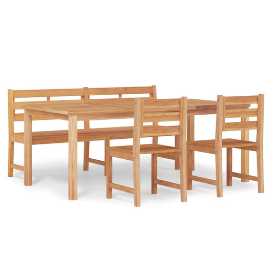 4 Piece Garden Dining Set Solid Wood Teak 4 Piece Garden Dining Set Solid Wood Teak