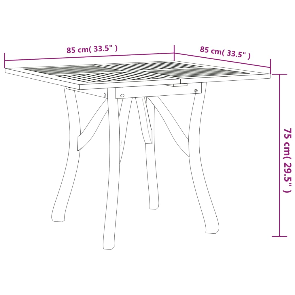 Garden Dining Set | Natural Wood | Solid Acacia wood | Medium | Durable