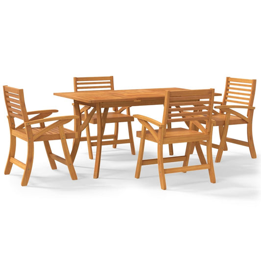 5 Piece Garden Dining Set Solid Wood Acacia 5 Piece Garden Dining Set Solid Wood Acacia