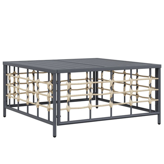 Garden Table Anthracite 70x70x34 cm Poly Rattan Garden Table Anthracite 70x70x34 cm Poly Rattan