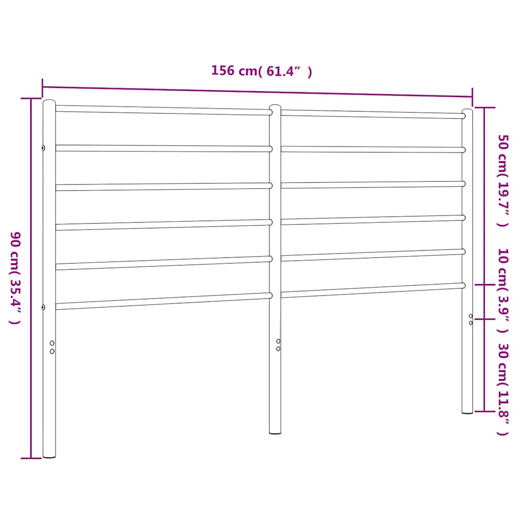 Metal Replace Headboard White 150 cm