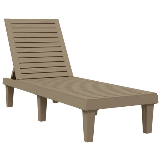 Sun Lounger | Light brown | Polypropylene | 155x58x83 cm Sun Lounger | Light brown | Polypropylene | 155x58x83 cm
