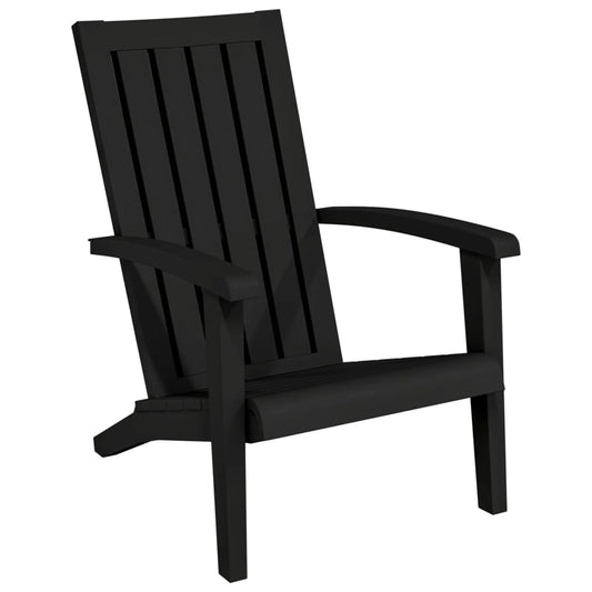 Garden Adirondack Chair Black Polypropylene Garden Adirondack Chair Black Polypropylene